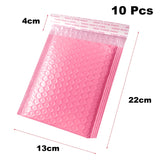 10 Pcs Poly Bubble Mailers Self-seal Padded Envelopes Bulk With Bubble Lined Wrap Packaging For Small Business Supplies