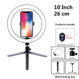 10 inch ring light with tripod LED Ring Light Selfie Ring Light with Stand for Youtube tik tok Live lighting photography