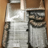 5 sizes 40pcs Silver Padded Shipping Envelope Metallic Bubble Mailer Aluminum Foil Gift Bag Packing Wrap