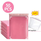 50pcs Mailer Poly Bubble Padded Mailing Envelopes for Mailer Gift Packaging Self Seal Bag Bubble Padding Black White And Pink