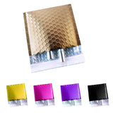 10PCS 15x13cm Colorful Metallic Foil Bubble Mailer Makeup Gift Padded Wrap Packaging Bubble Envelopes Shipping Mailing Bags
