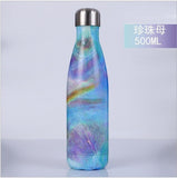 FSILE 500/1000ml Double-Wall Insulated Vacuum Flask Stainless Steel Water Bottle Cola Water Beer Thermos for Sport Bottle